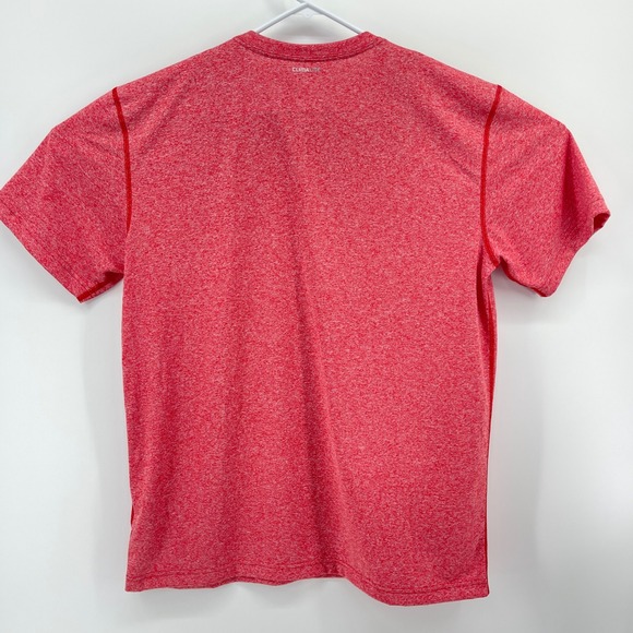 Adidas T-Shirt Men XL Red Heathered Polyester Climalite Performance Tee - Picture 5 of 8